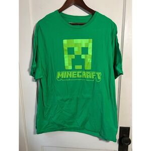 Minecraft Creeper Face Graphic T Shirt Green XXL‎ 2XL 2X